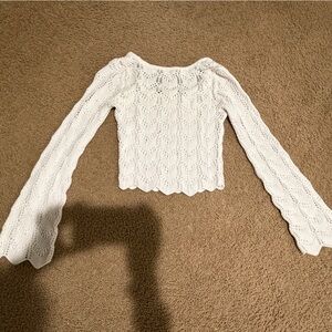Hollister White Knit top